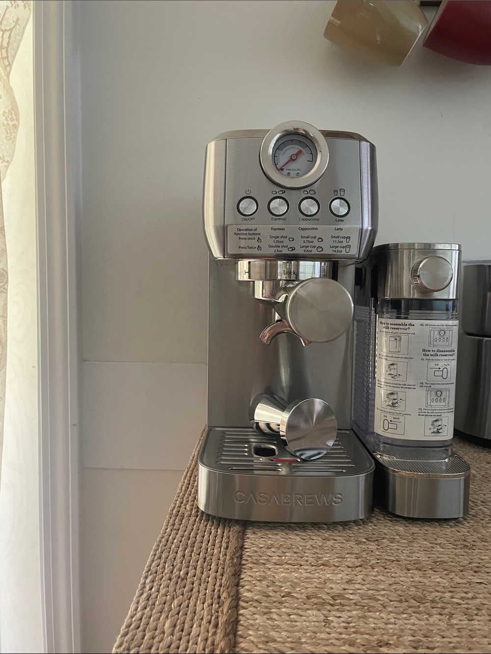 Casabrews Stainless Steel Espresso Maker - Silver
